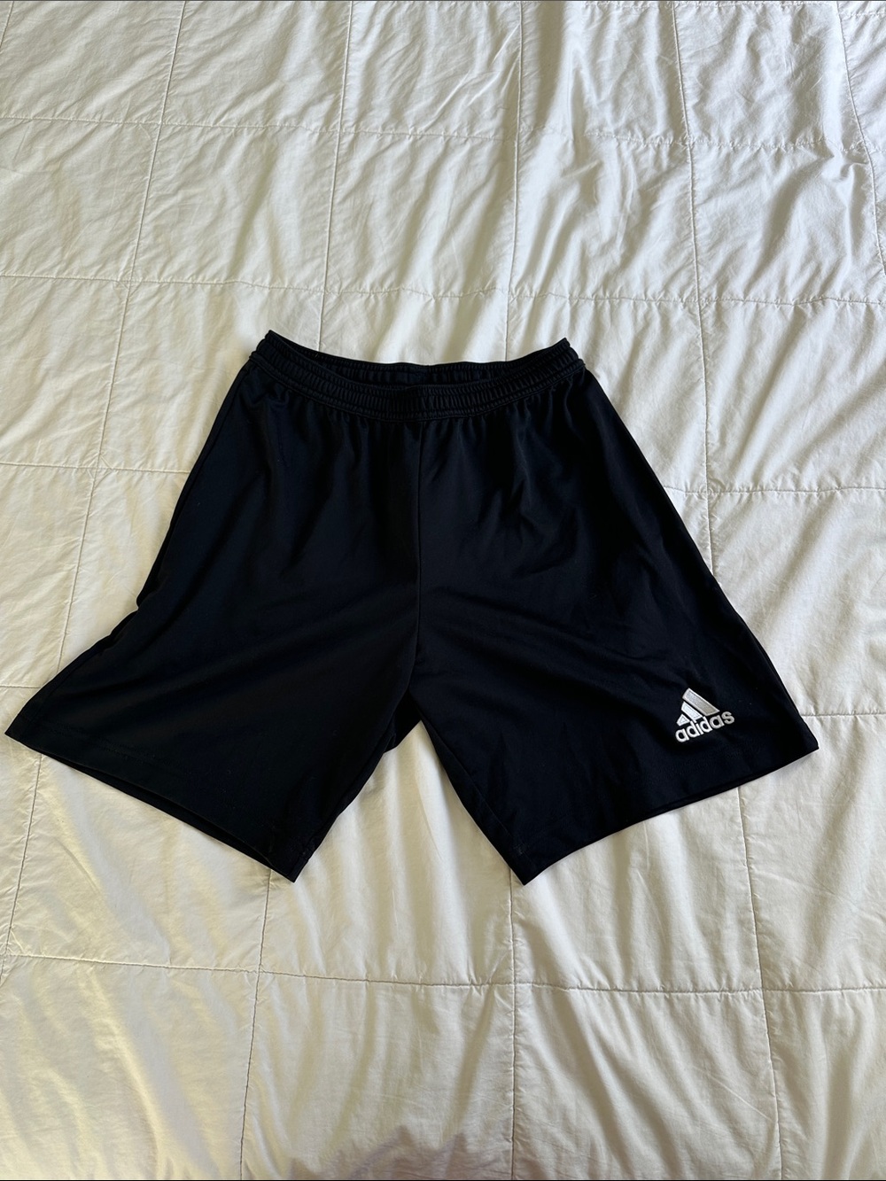 adidas youth/womens Athletic Shorts with White Logo - bin 2